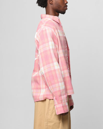 SOLAR BUTTON UP SHIRT - Red Check