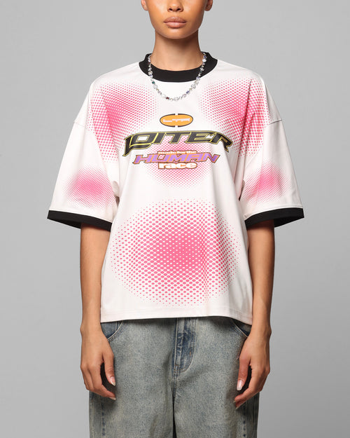 MOTORWAY SPORT TEE - Off White/Pink