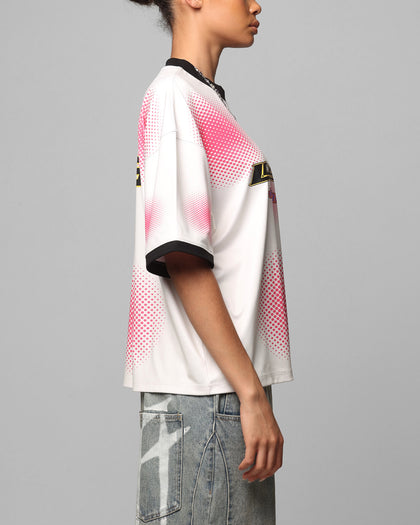 MOTORWAY SPORT TEE - Off White/Pink