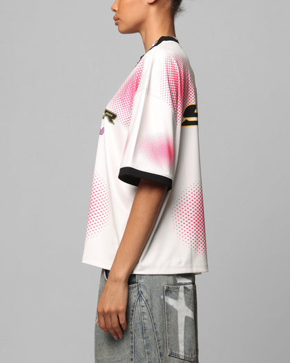 MOTORWAY SPORT TEE - Off White/Pink