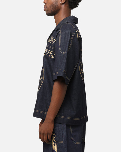 MOTOR DENIM BUTTON UP - Indigo