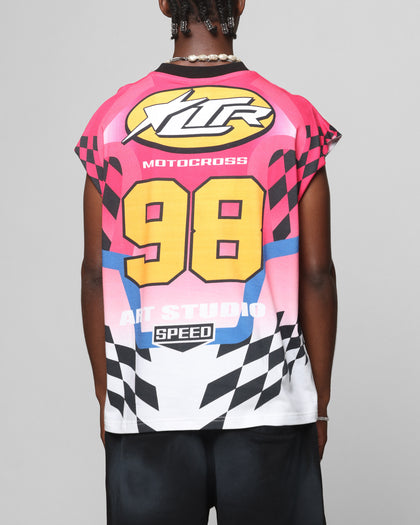 MOTOSPORT MUSCLE - Pink/Multi-colo