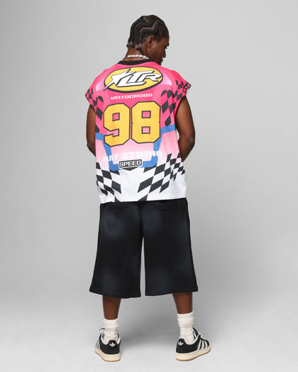 MOTOSPORT MUSCLE - Pink/Multi-colo
