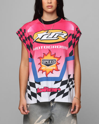 MOTOSPORT MUSCLE - Pink/Multi-colo