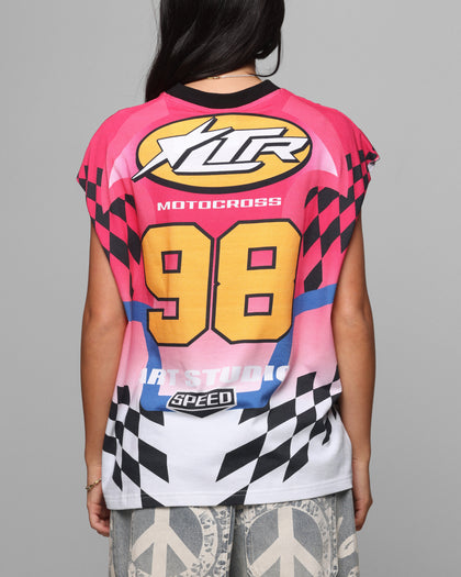 MOTOSPORT MUSCLE - Pink/Multi-colo
