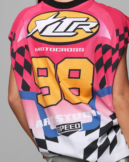 MOTOSPORT MUSCLE - Pink/Multi-colo