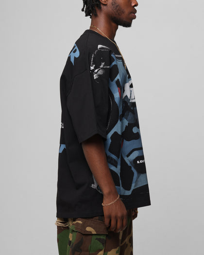 MOTOCROSS VINTAGE TEE - Black/Navy Blue