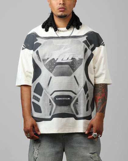 MOTOCROSS VINTAGE TEE - Off White/Grey