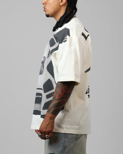 MOTOCROSS VINTAGE TEE - Off White/Grey