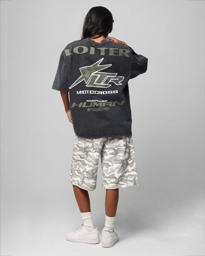 MOTOCROSS VINTAGE TEE - Vintage Black