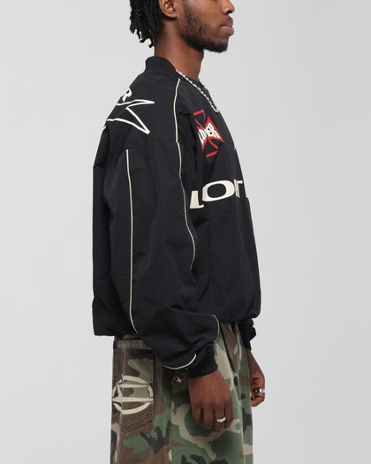 RACER NYLON JERSEY CREW - Black
