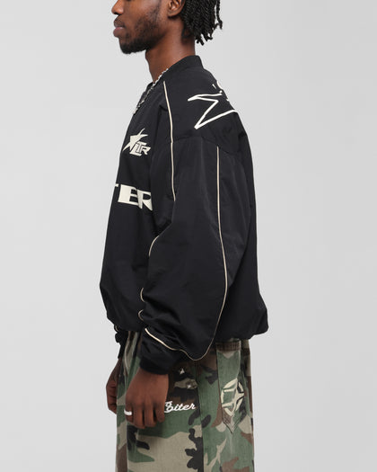 RACER NYLON JERSEY CREW - Black