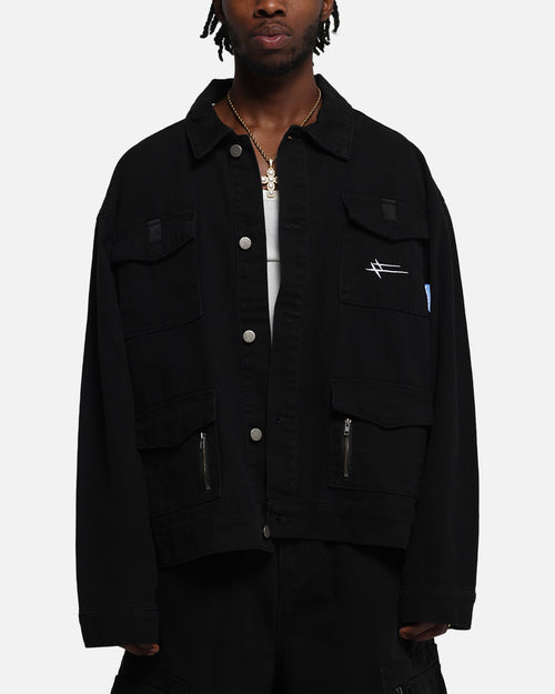 Combat Utility Jacket Washed Black