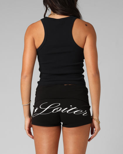 Bullrush Cropped Tank Black