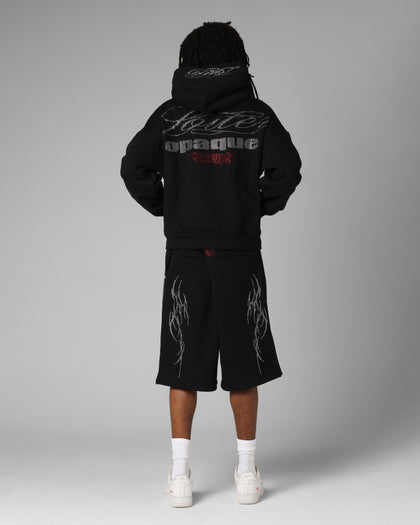 Opaque Rhinestone Premium Hoodie Black