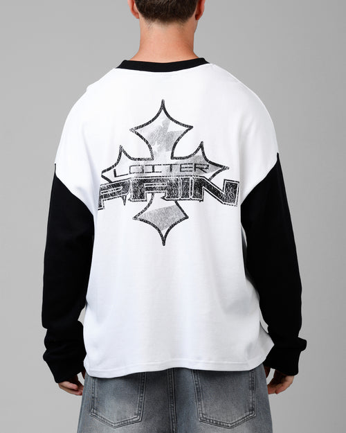 Biome Waffle Long Sleeve T-Shirt White/Black