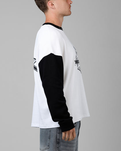 Biome Waffle Long Sleeve T-Shirt White/Black