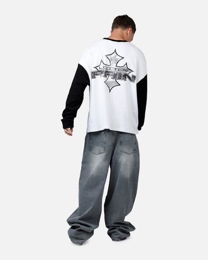 Biome Waffle Long Sleeve T-Shirt White/Black