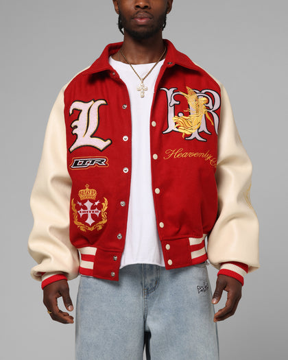Heaven Varsity Jacket Red/Off White