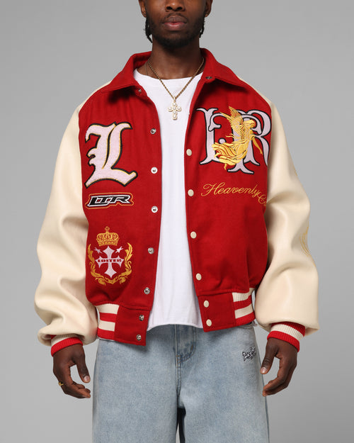 Heaven Varsity Jacket Red/Off White