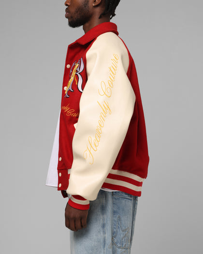 Heaven Varsity Jacket Red/Off White