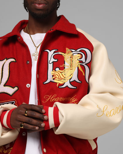 Heaven Varsity Jacket Red/Off White