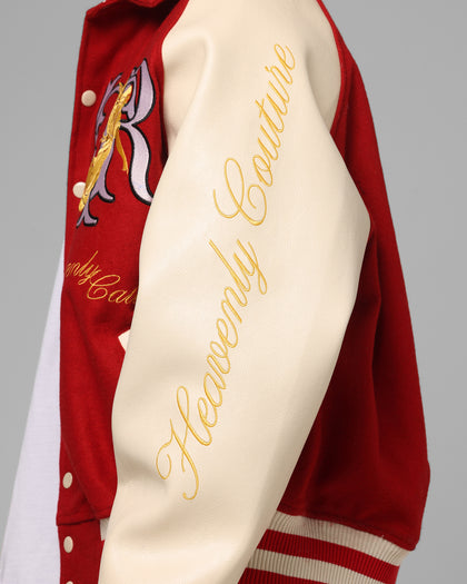 Heaven Varsity Jacket Red/Off White