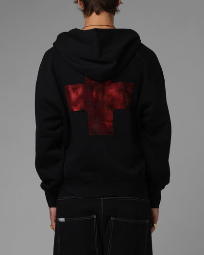 Drop Out Zip Hoodie Black