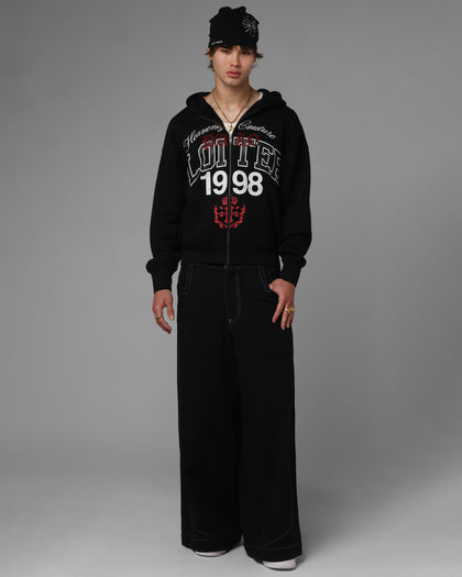 Drop Out Zip Hoodie Black