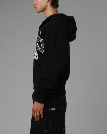 Drop Out Zip Hoodie Black