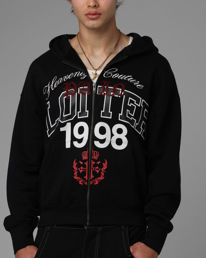 Drop Out Zip Hoodie Black