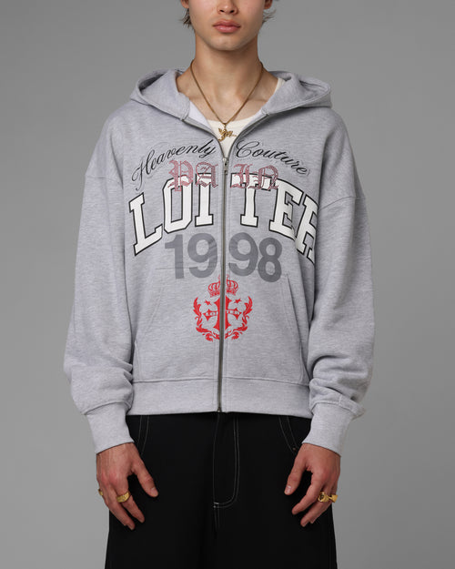 Drop Out Zip Hoodie Grey