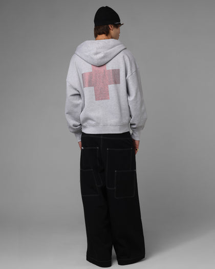 Drop Out Zip Hoodie Grey