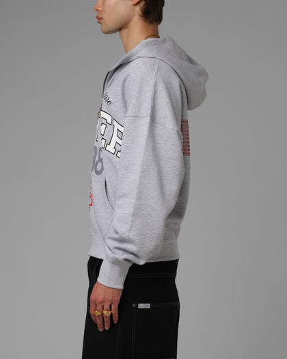 Drop Out Zip Hoodie Grey