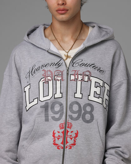 Drop Out Zip Hoodie Grey