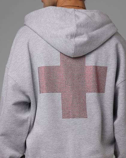 Drop Out Zip Hoodie Grey