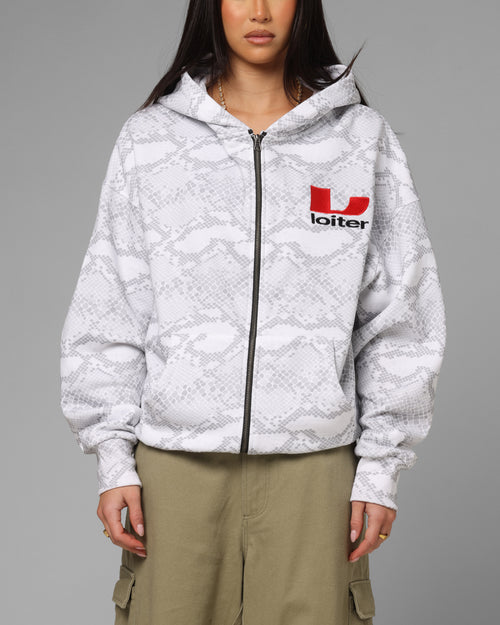 Loiter Slither Zip Hoodie Grey