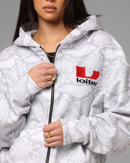Loiter Slither Zip Hoodie Grey