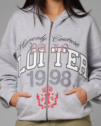 Loiter Slither Zip Hoodie Grey