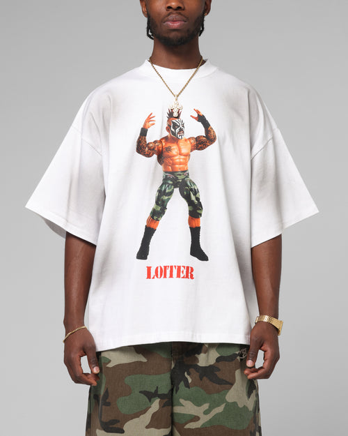 Loiter Premium Action Figure T-Shirt White