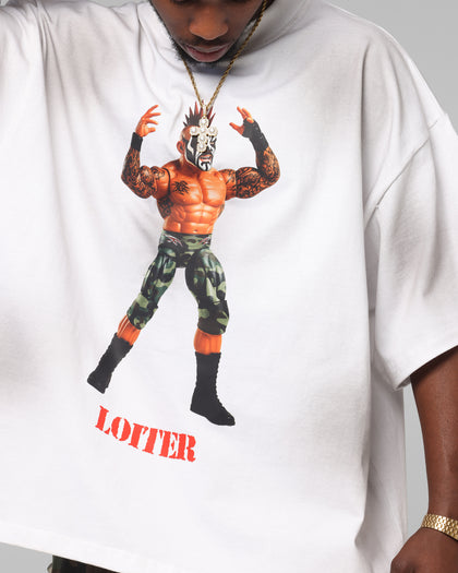 Loiter Premium Action Figure T-Shirt White