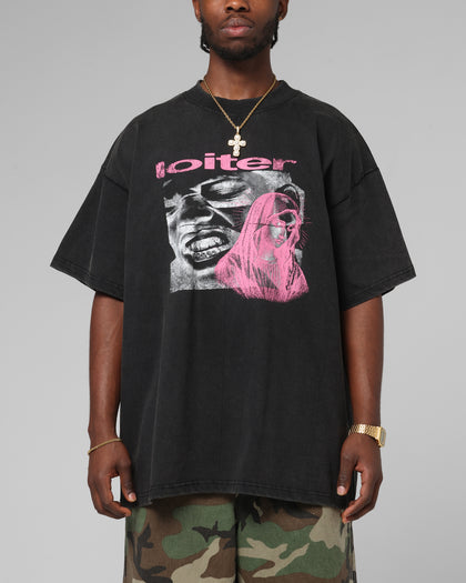 Loiter Silicone Premium Vintage T-Shirt Washed Black