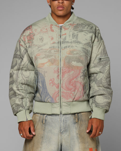 Spray Bomber Jacket Khaki