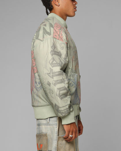 Spray Bomber Jacket Khaki