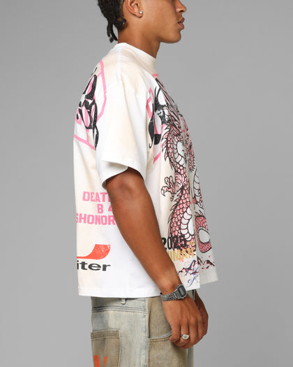 Dragon Rhinestone T-Shirt White