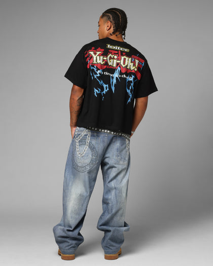 Loiter X Yu-Gi-Oh! Blue Eyes White Dragon T-Shirt Black