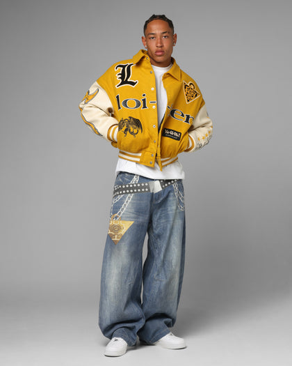Loiter X Yu-Gi-Oh! Dragon Of Ra Varsity Jacket Off White/Yellow