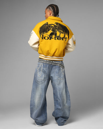 Loiter X Yu-Gi-Oh! Dragon Of Ra Varsity Jacket Off White/Yellow