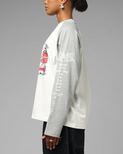 American Dream Long Sleeve T-Shirt Off White/Grey