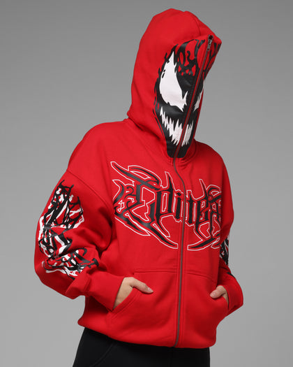 Marvel Spider-Man Carnage Zip Hoodie Red